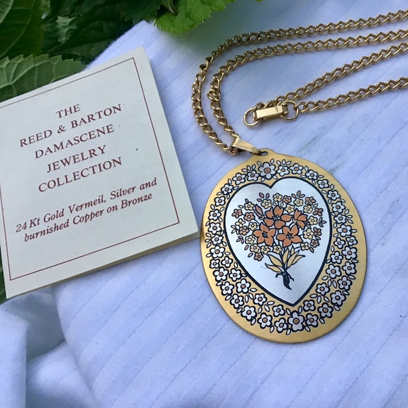 🌺VINTAGE Reed and Barton 24k Necklace- BOXED - Picture 6 of 7